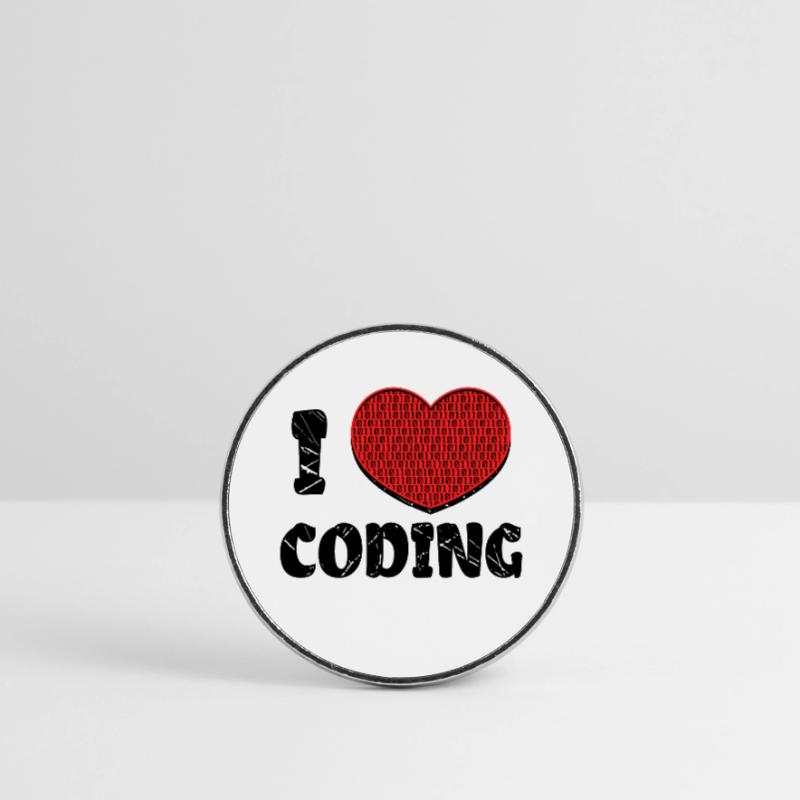 Script de code Debug Heart Statement Magnet rond