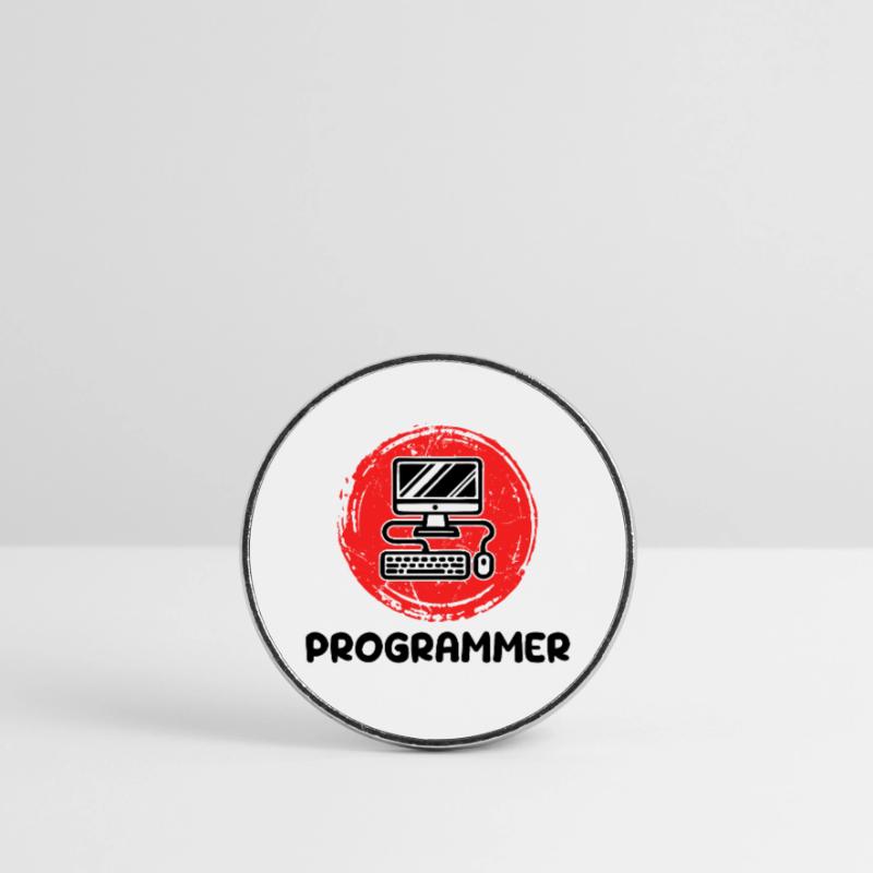 Computer Developer Programmierer Code Skripting Runder Kühlschrankmagnet