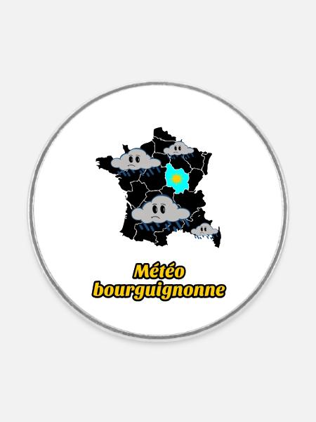 Burgund Wetter - Runder Kühlschrankmagnet - Weiß
