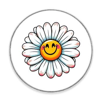 Gänseblümchen - Runder Kühlschrankmagnet - Weiß - Vorne