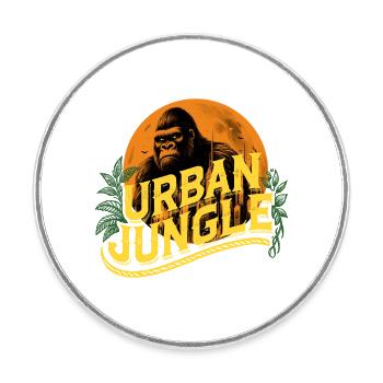 Urban Jungle Logo Farbe - Runder Kühlschrankmagnet - Weiß - Vorne