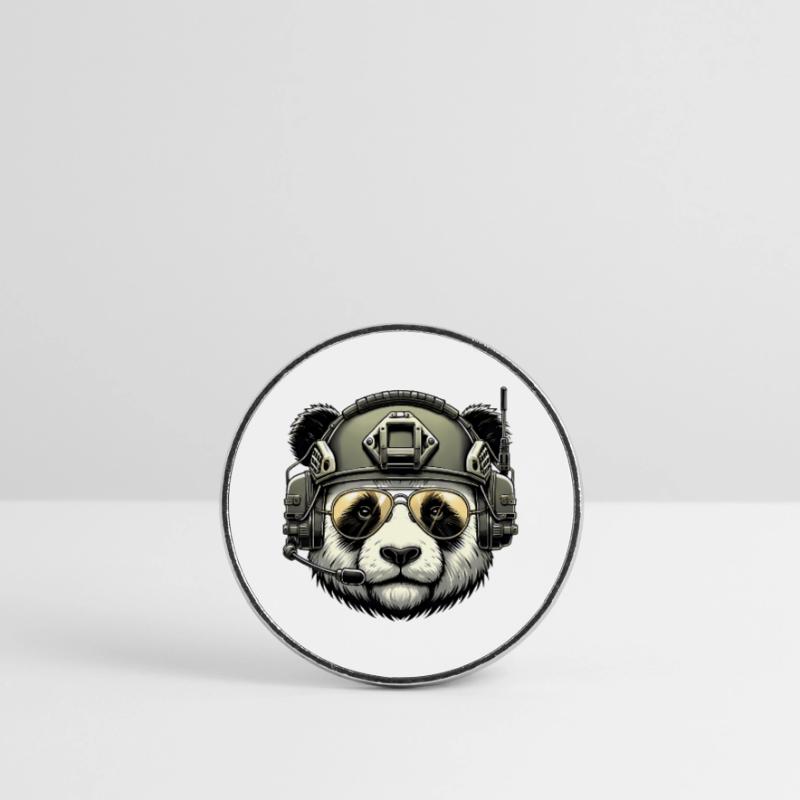 Panda Militär Armee Design Runder Kühlschrankmagnet