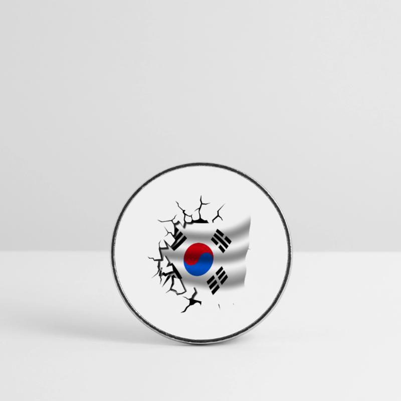 Drapeau de la Corée - Corée - Drapeau Broken Design Magnet rond