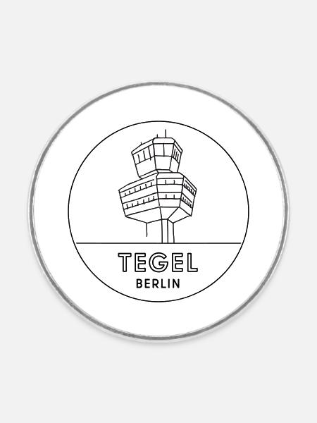 TEGEL Tower - Runder Kühlschrankmagnet - Weiß