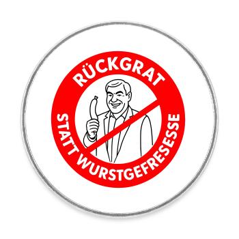 Colonne vertébrale au lieu de manger des saucisses ! COULEURS SOUHAITÉES Bande dessinée - Magnet rond - blanc - Devant