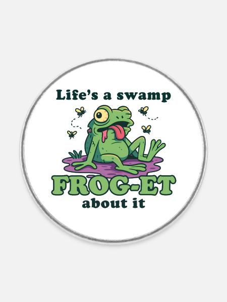 Sumpffrosch-Meme: Frosch-ET Es - Runder Kühlschrankmagnet - Weiß
