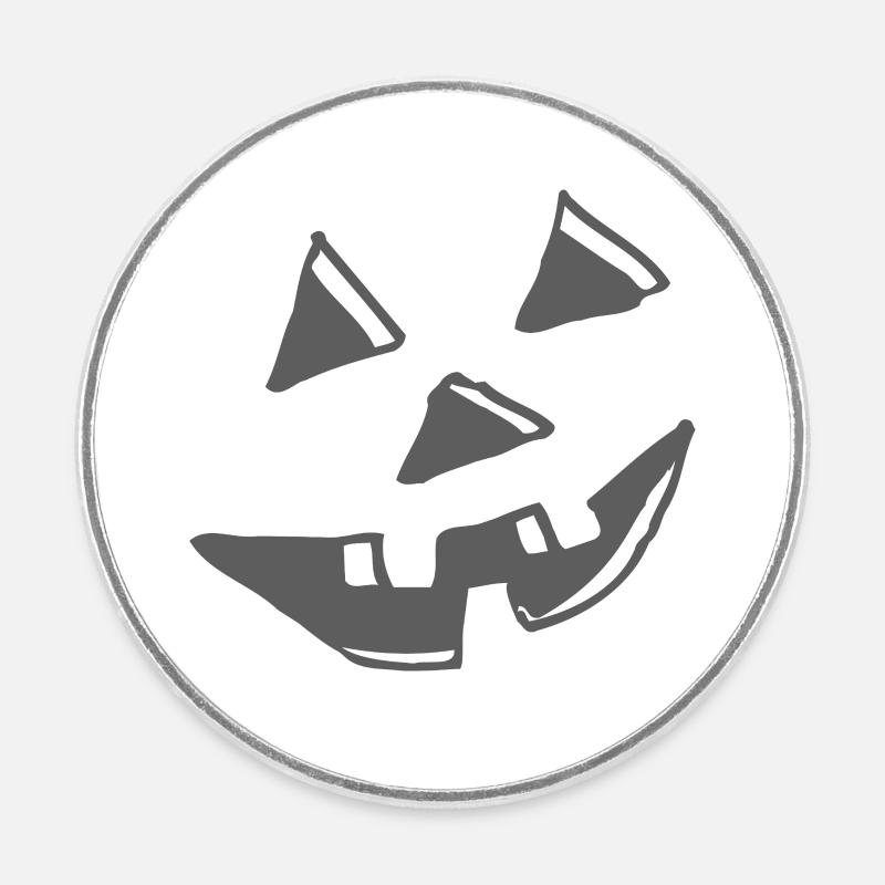 Halloween - Magnet rond - blanc