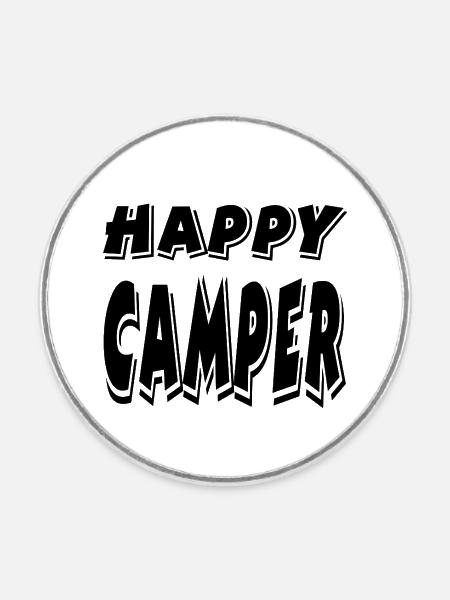 Camper - Runder Kühlschrankmagnet - Weiß