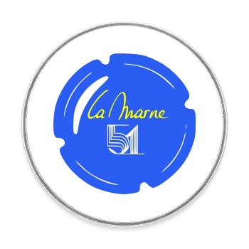 Capsule la Marne 51 - Round  fridge magnet - white - Front
