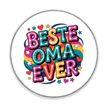 Best Grandma Ever - Round  fridge magnet - white - Front