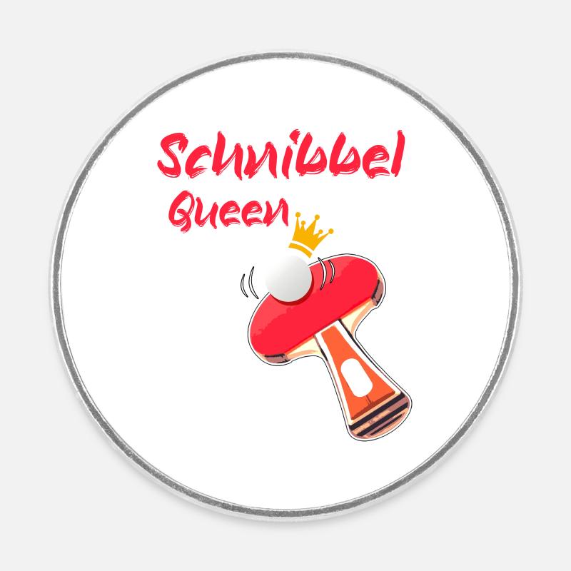 Table tennis - Round  fridge magnet - white