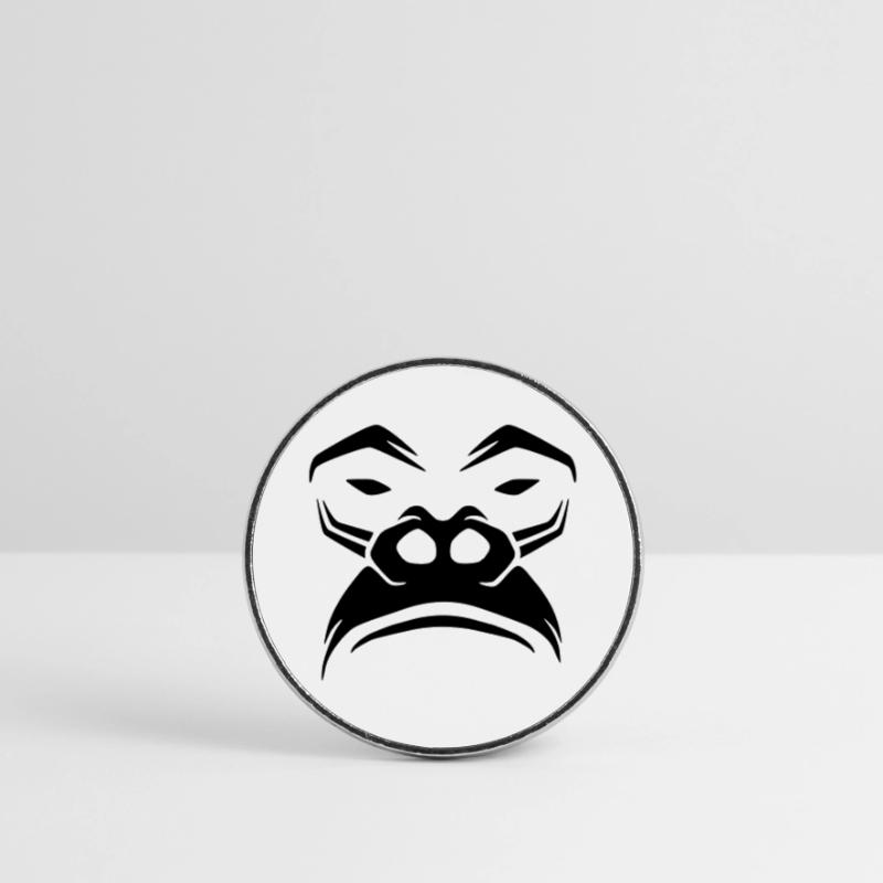 Grumpy Gorilla – Monkeys Silverback Jungle Round  fridge magnet