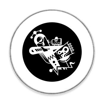 Shard 81 - Round  fridge magnet - white - Front