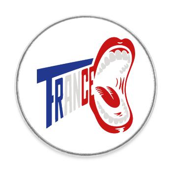 Trance Scream Retro Typography - Round  fridge magnet - white - Front
