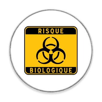 panneau_RISQUE_BIOLOGIQUE_31 - Runder Kühlschrankmagnet - Weiß - Vorne