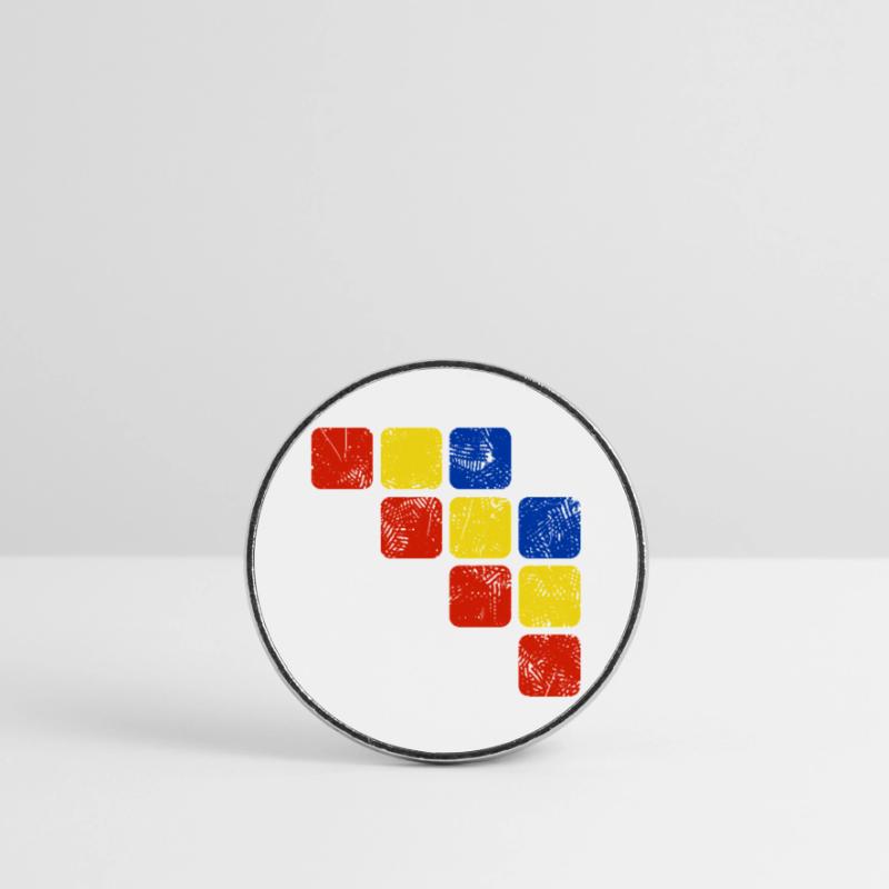 Colors Ornament Pattern - Basic Colors Round  fridge magnet