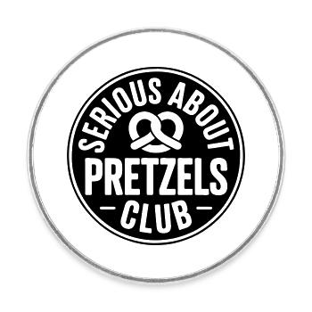 Brezel-Liebhaber Serious about Pretzels Bäcker - Runder Kühlschrankmagnet - Weiß - Vorne