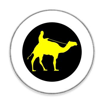 camel_ride_02 - Runder Kühlschrankmagnet - Weiß - Vorne