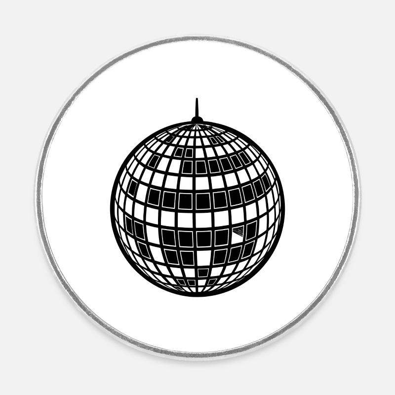 Disco ball - Round  fridge magnet - white