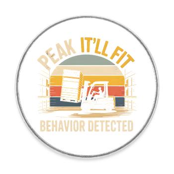 Va rentrer | Humour de conducteur de chariot élévateur - Magnet rond - blanc - Devant
