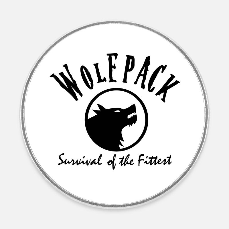 wolfpack - Magnet rond - blanc