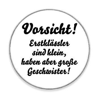schulkind schule lustig - Runder Kühlschrankmagnet - Weiß - Vorne