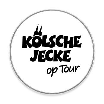 Kölsche Jecke op Tour Köln mit Kölner Dom - Runder Kühlschrankmagnet - Weiß - Vorne