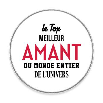 Amant / Maîtresse / Sexy / Sexe / Drague / Mariage - Round  fridge magnet - white - Front