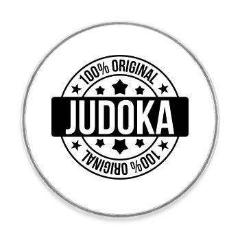 Judo / Judoka / Sport / Fight / Fighter / Strong - Round  fridge magnet - white - Front
