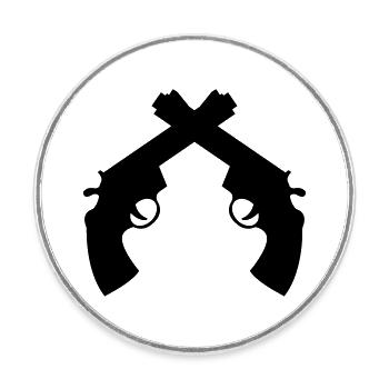 Police - Policeman - Cop - Policier - Polizei - Round  fridge magnet - white - Front