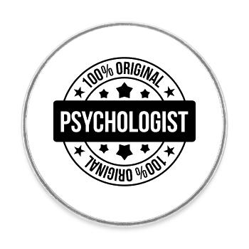 Psychologe / Psychiater / Psychoanalytiker / Job - Runder Kühlschrankmagnet - Weiß - Vorne