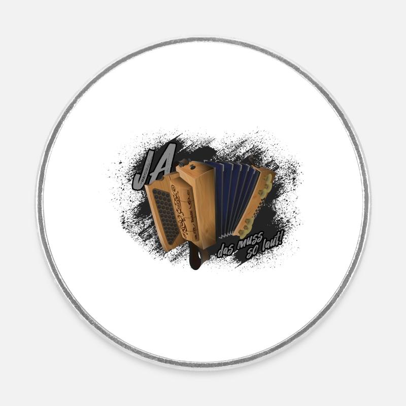 Harmonica - it has to be so loud! | ZiachON! - Round  fridge magnet - white