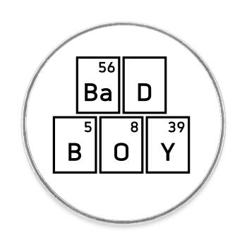 Barium, Deuterium, Bor, Sauerstoff, Yttrium - Runder Kühlschrankmagnet - Weiß - Vorne
