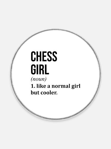 Schach Schach Schach Schach - Runder Kühlschrankmagnet - Weiß