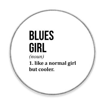 blues - Magnet rond - blanc - Devant