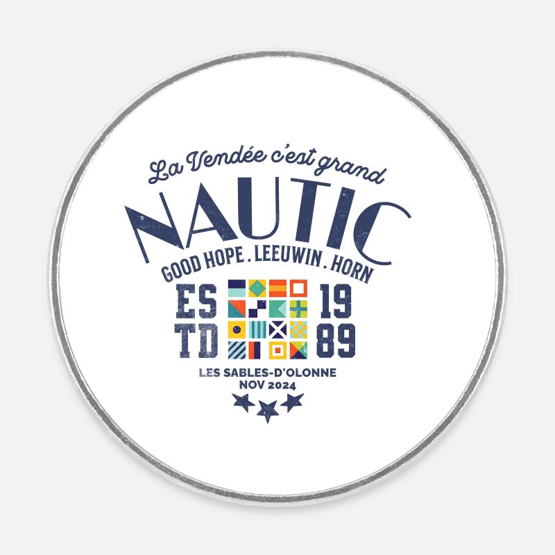Worldtour regatta blc 1 - Magnet rond - blanc