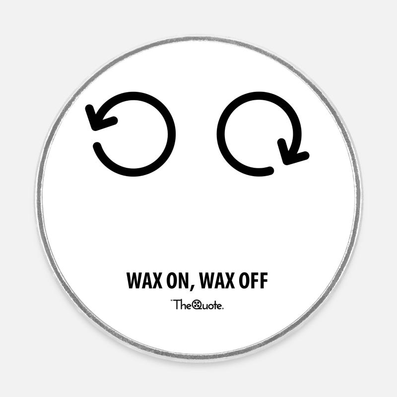 Cire sur cire - Magnet rond - blanc