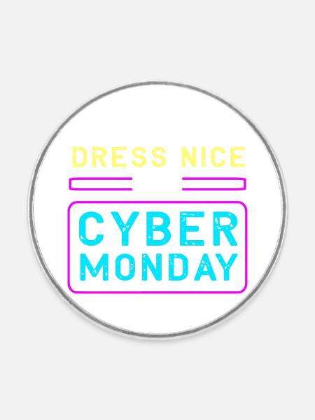 Kaufrausch Cyber Monday - Runder Kühlschrankmagnet - Weiß