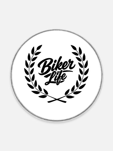 Biker life - Runder Kühlschrankmagnet - Weiß