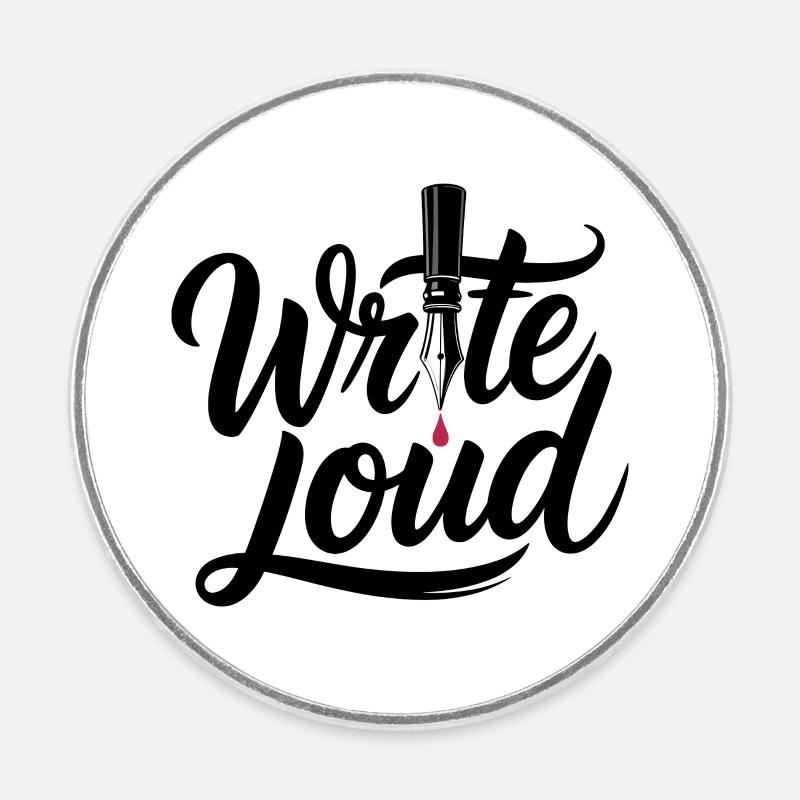 Write Loud Journalism - Round  fridge magnet - white