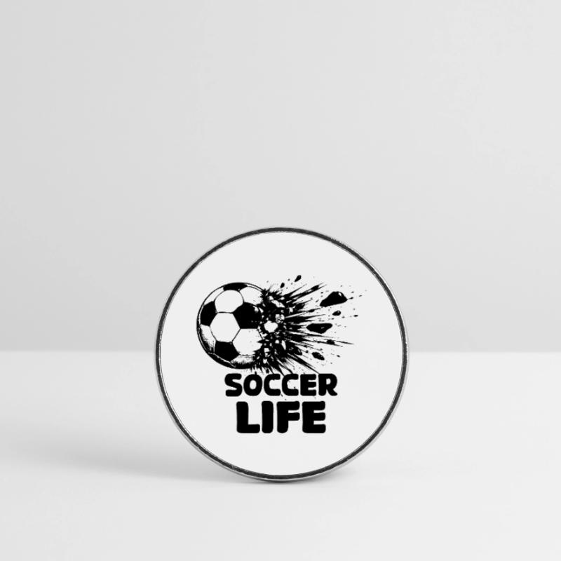 Explodierender Fußball Schwarz Design Runder Kühlschrankmagnet