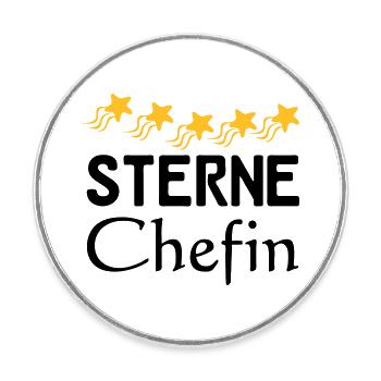Sterne Chefin Geschenk - Runder Kühlschrankmagnet - Weiß - Vorne