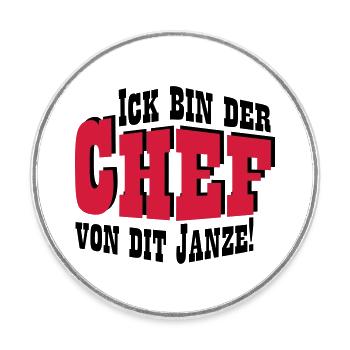 Chef von dit janze - Runder Kühlschrankmagnet - Weiß - Vorne