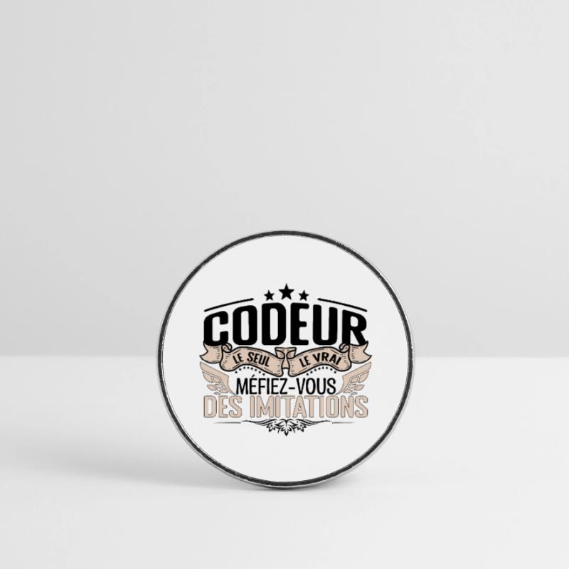 Codeur cadeau Codeur le vrai Codeur Magnet rond