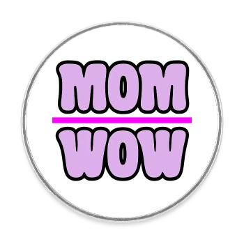 Maman - Magnet rond - blanc - Devant