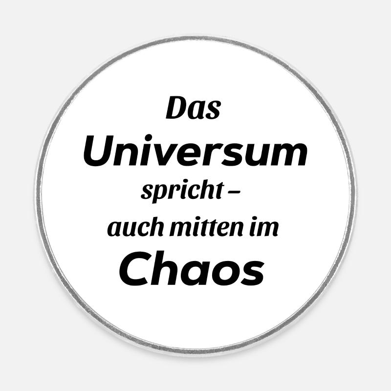 Das_Universum - Round  fridge magnet - white