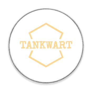 Travail de pompiste - Magnet rond - blanc - Devant