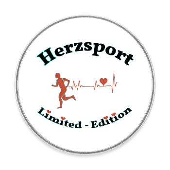 Heart sports - Round  fridge magnet - white - Front