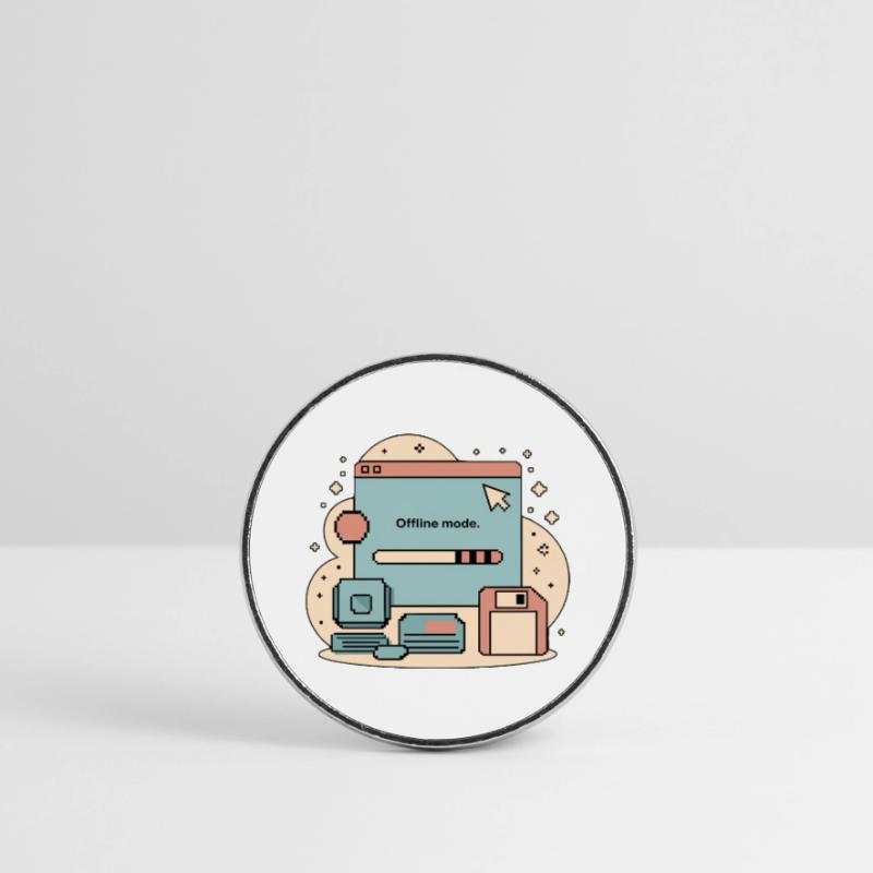 Offline Mode Retro Internet Runder Kühlschrankmagnet