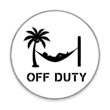 Hängematte Off Duty Feierabend - Runder Kühlschrankmagnet - Weiß - Vorne
